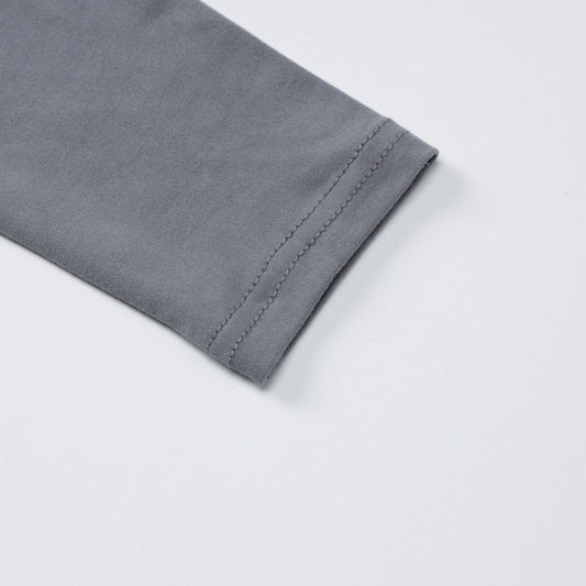 Gray long sleeve cuff on off shoulder collar long sleeve winter women’s suit