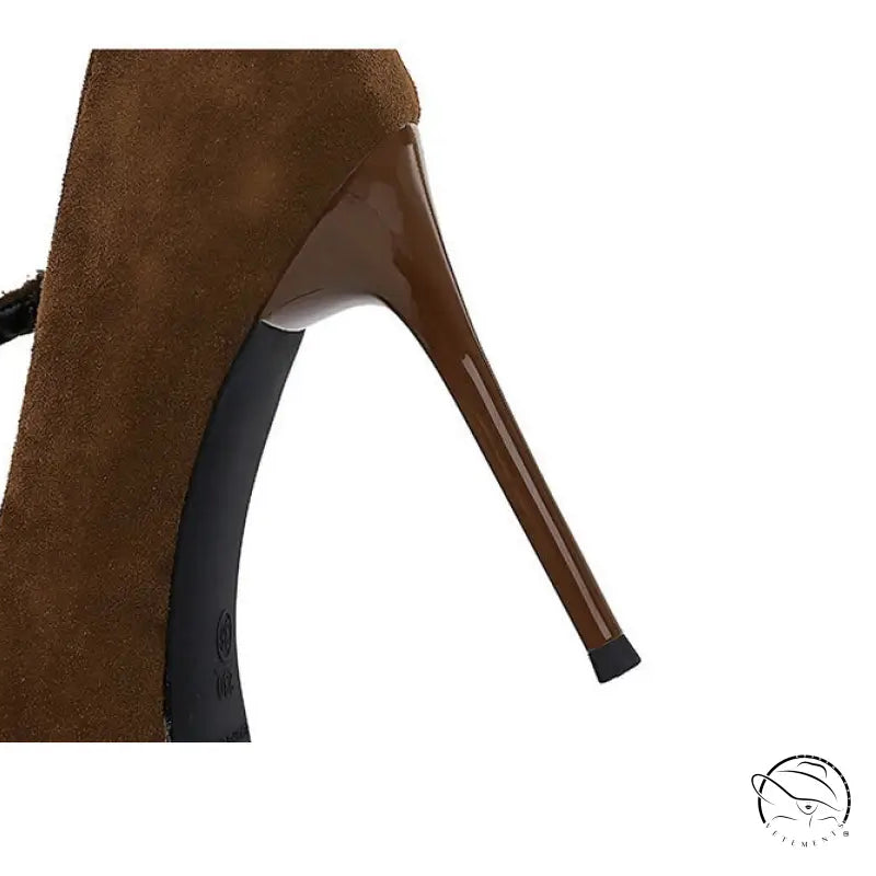 Cocktail Waterproof Platform Rhinestone Ankle Strap High Heel Pumps