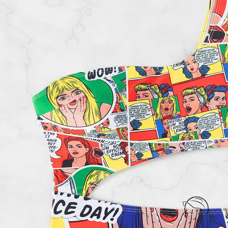 Swimsuit Women one Shoulder Cropped Beach Bikini Spring