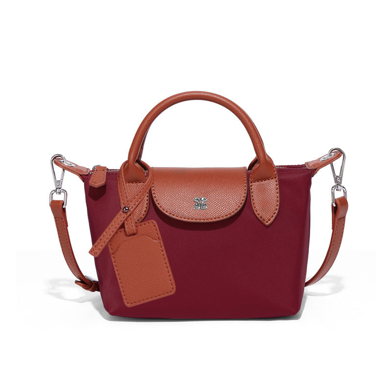 Burgundy and brown Mini All Match Shoulder Bag, a stylish accessory for fashion lovers