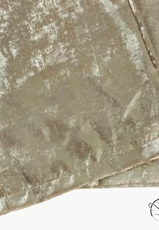 Langry fashion jumpsuit with gold shimmer blanket texture