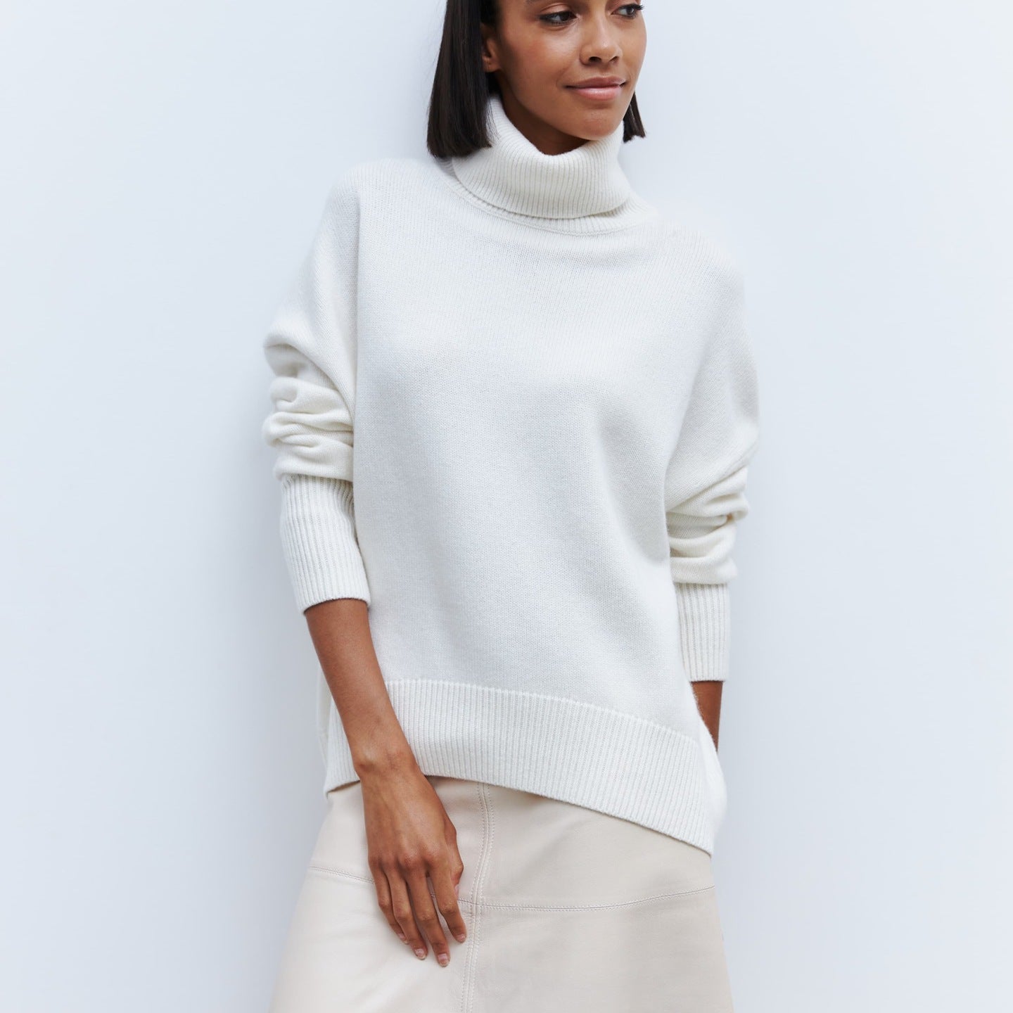 Elegant Knitted High Neck Sweater