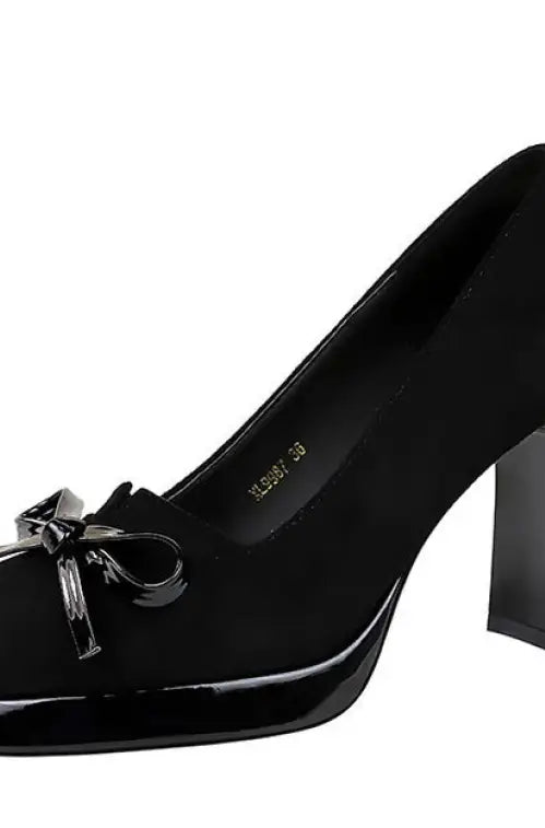 Bow Decorative Shallow Mouth Super High Heel