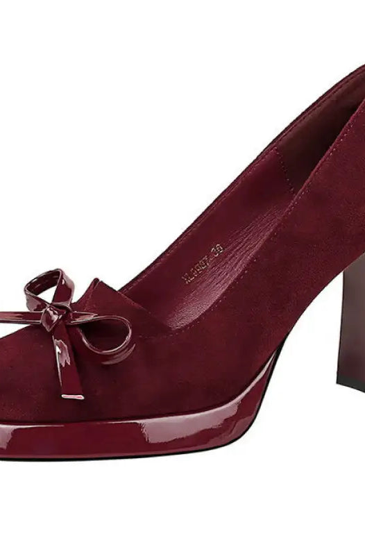 Bow Decorative Shallow Mouth Super High Heel