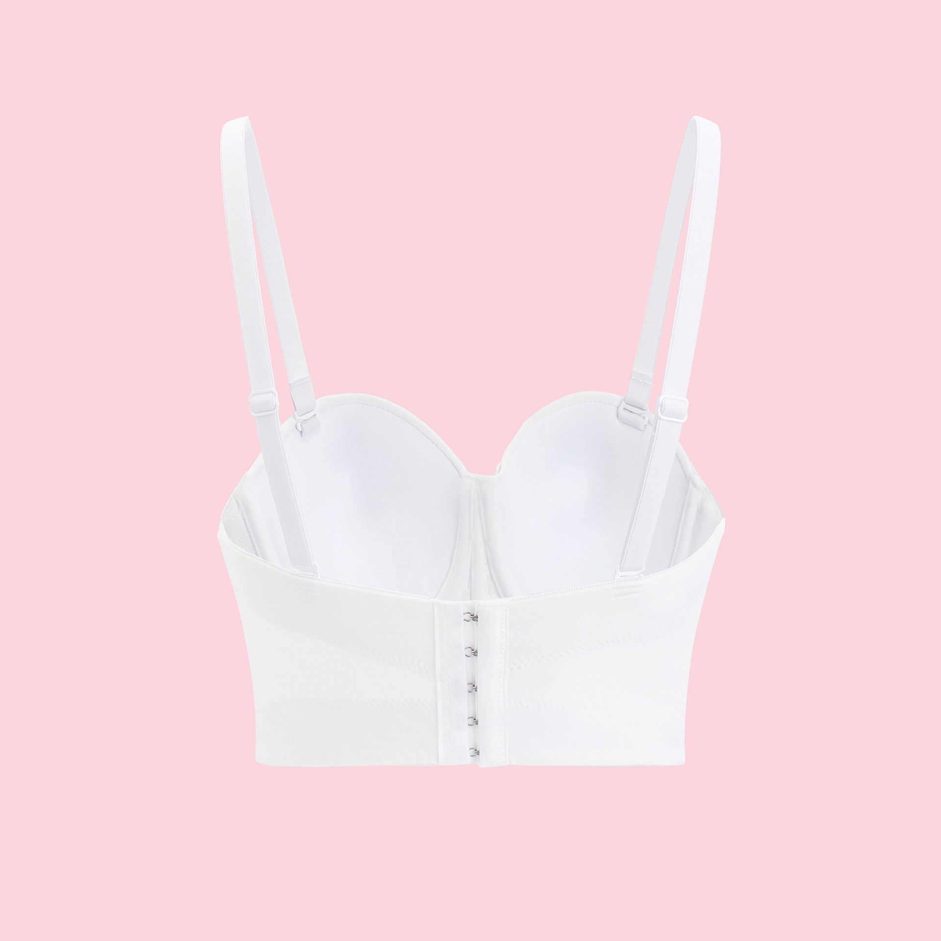 White lace bra with adjustable straps in Langry fashion corset top