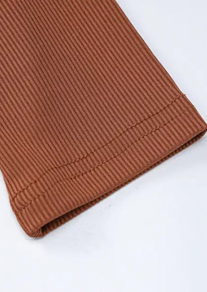 Women Clothing Winter Solid Color Rib u Neck Long Sleeved Slim Fit Hip Raise Sports Jumpsuit