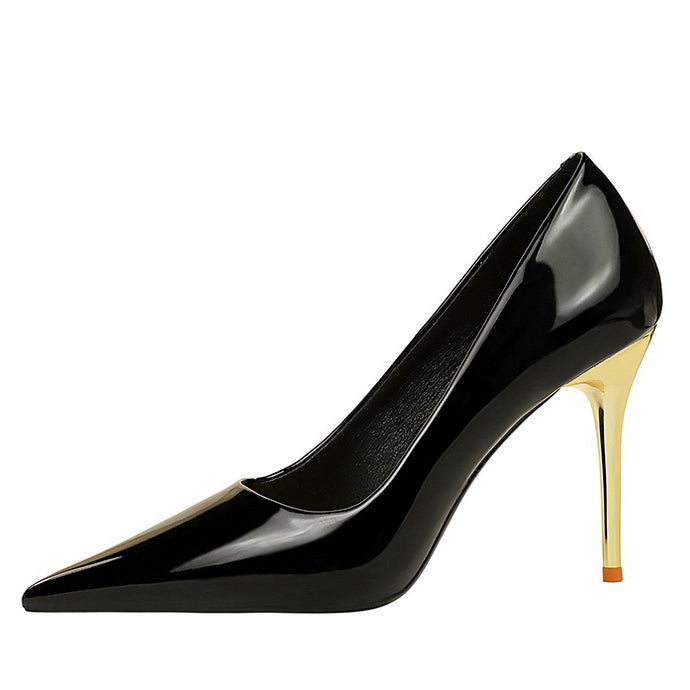 Fashionable Simple Metal Heel Ultra High