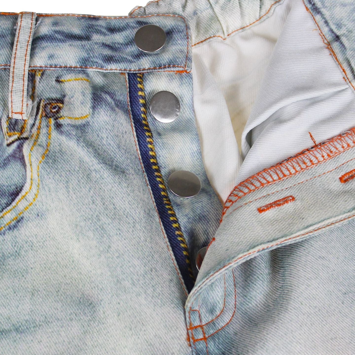 Light-washed denim jeans with button fly closure from Langry fashion ملابس collection
