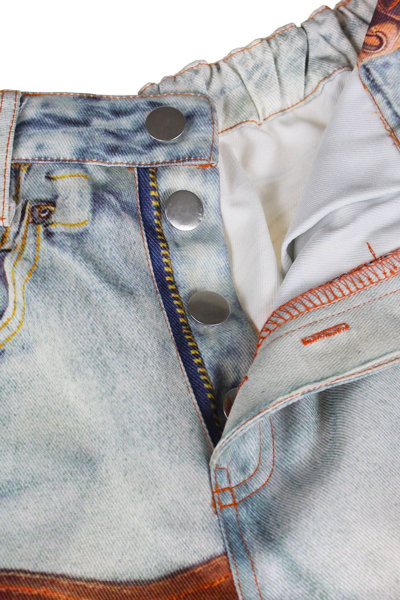 Light-washed denim jeans with button fly closure from Langry fashion ملابس collection