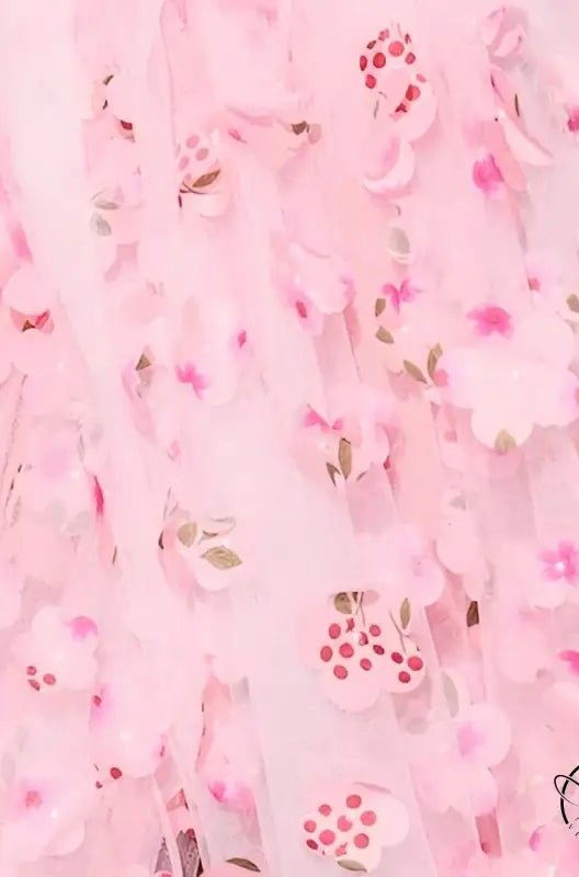 Pink floral sleeveless elegant square collar bohemian dress