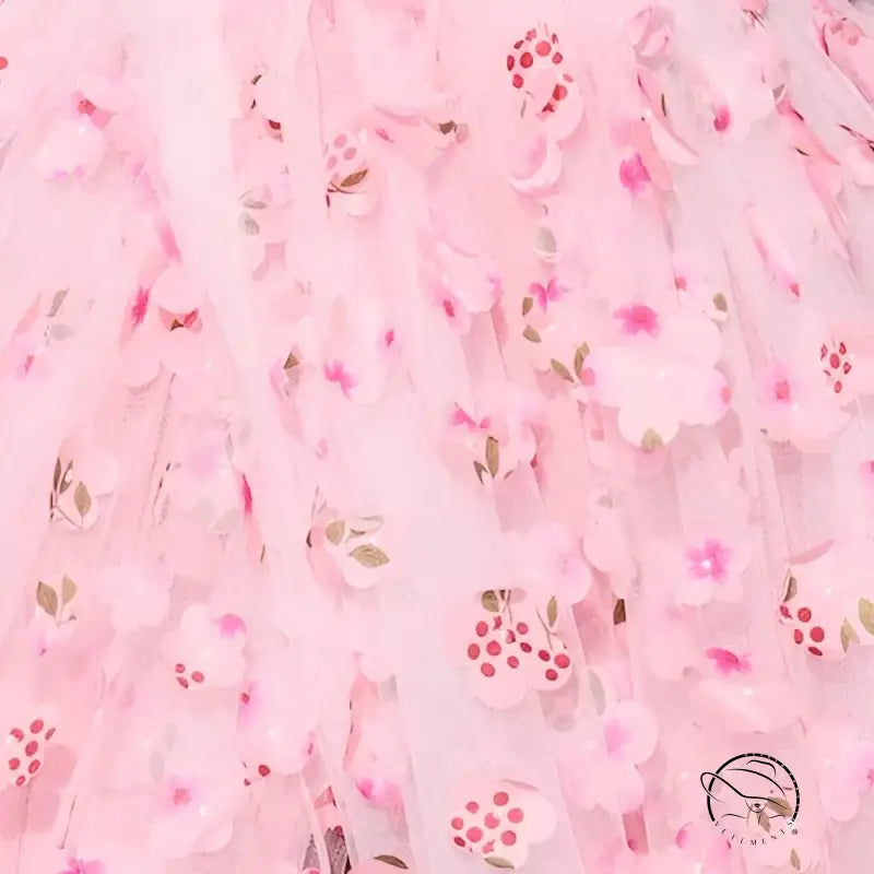 Pink floral sleeveless elegant square collar bohemian dress