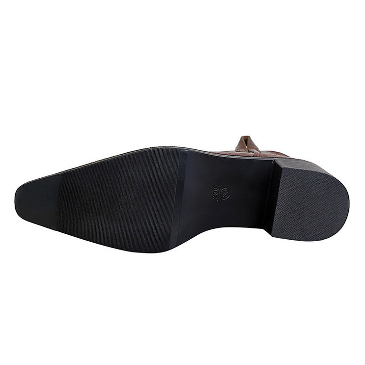 Retro Grip Pattern Winter Boots