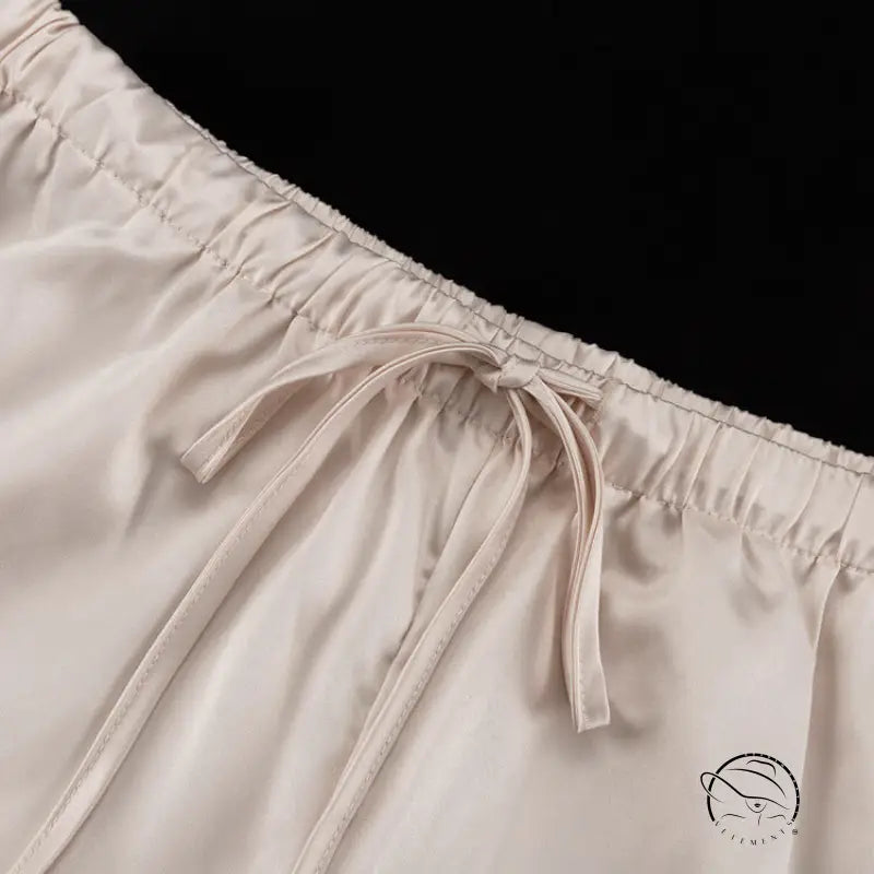 Stitching Bell Sleeve Polo Collar Top Loose Trousers Two Piece Sets