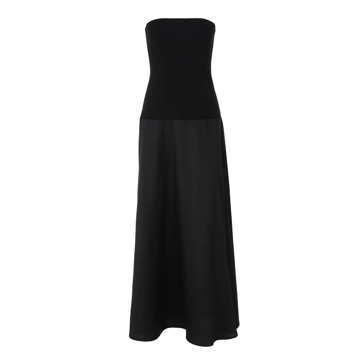 Black strapless maxi dress from Stunning Slim Fitting Patchwork Dress for fashionable ملابس
