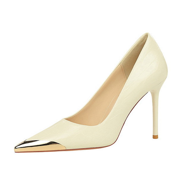 Cocktail Low Cut Shoes Pointed Stiletto Heels