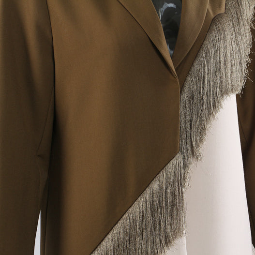 Early Autumn Personality Cutting Long Overcoat