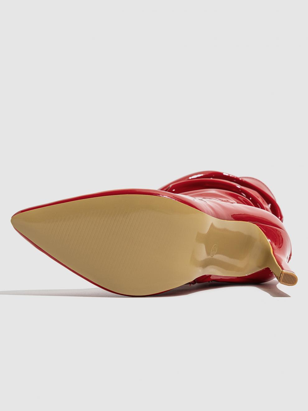 Leather Shoes Short High Heel Riding Boots