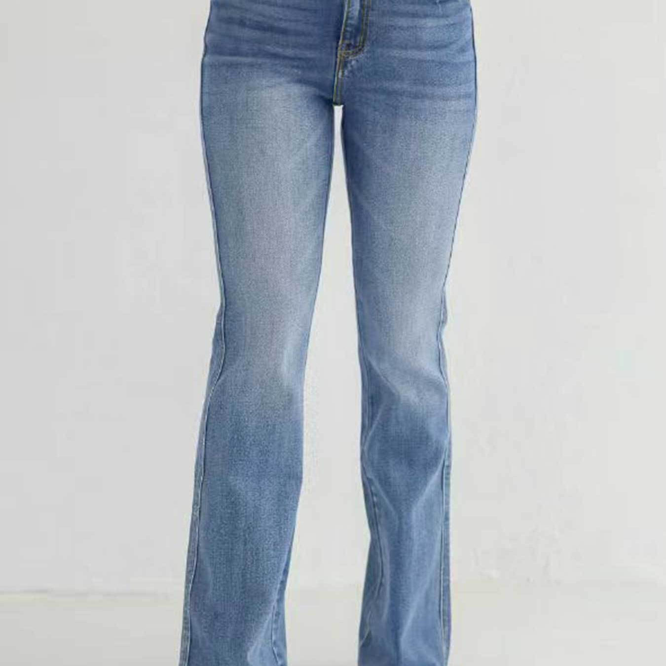 Slim Stretch High Waisted Cut Pants Jeans