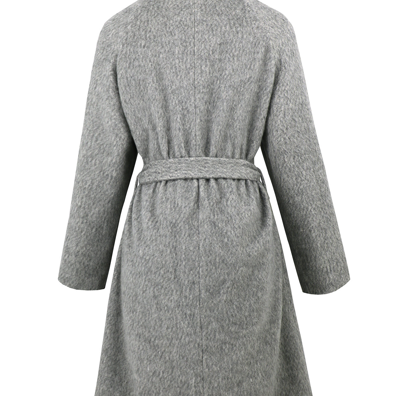Gray belted wool coat from Comfy Slim Woolen Coat, a stylish addition to langry fashion