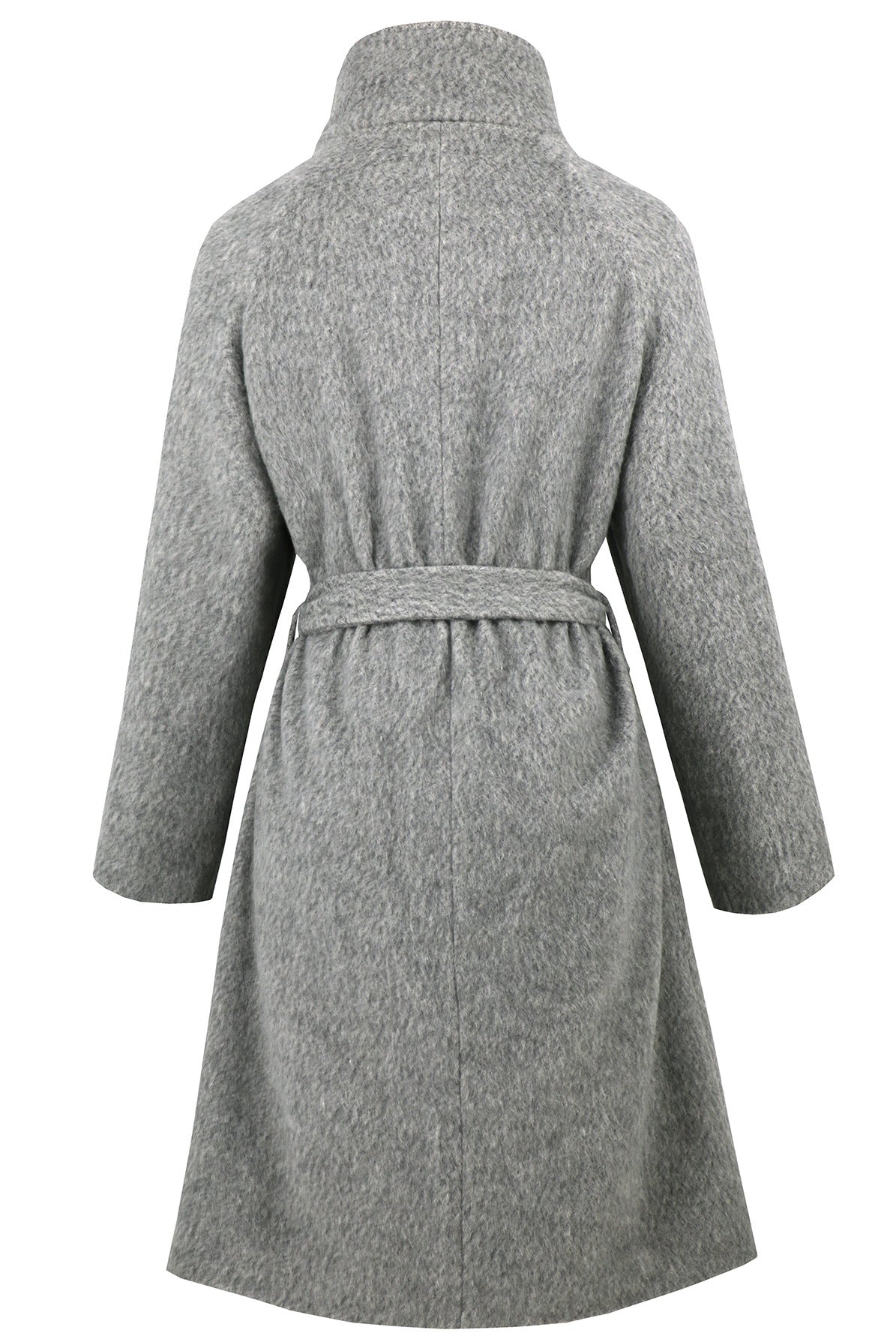 Gray belted wool coat from Comfy Slim Woolen Coat, a stylish addition to langry fashion