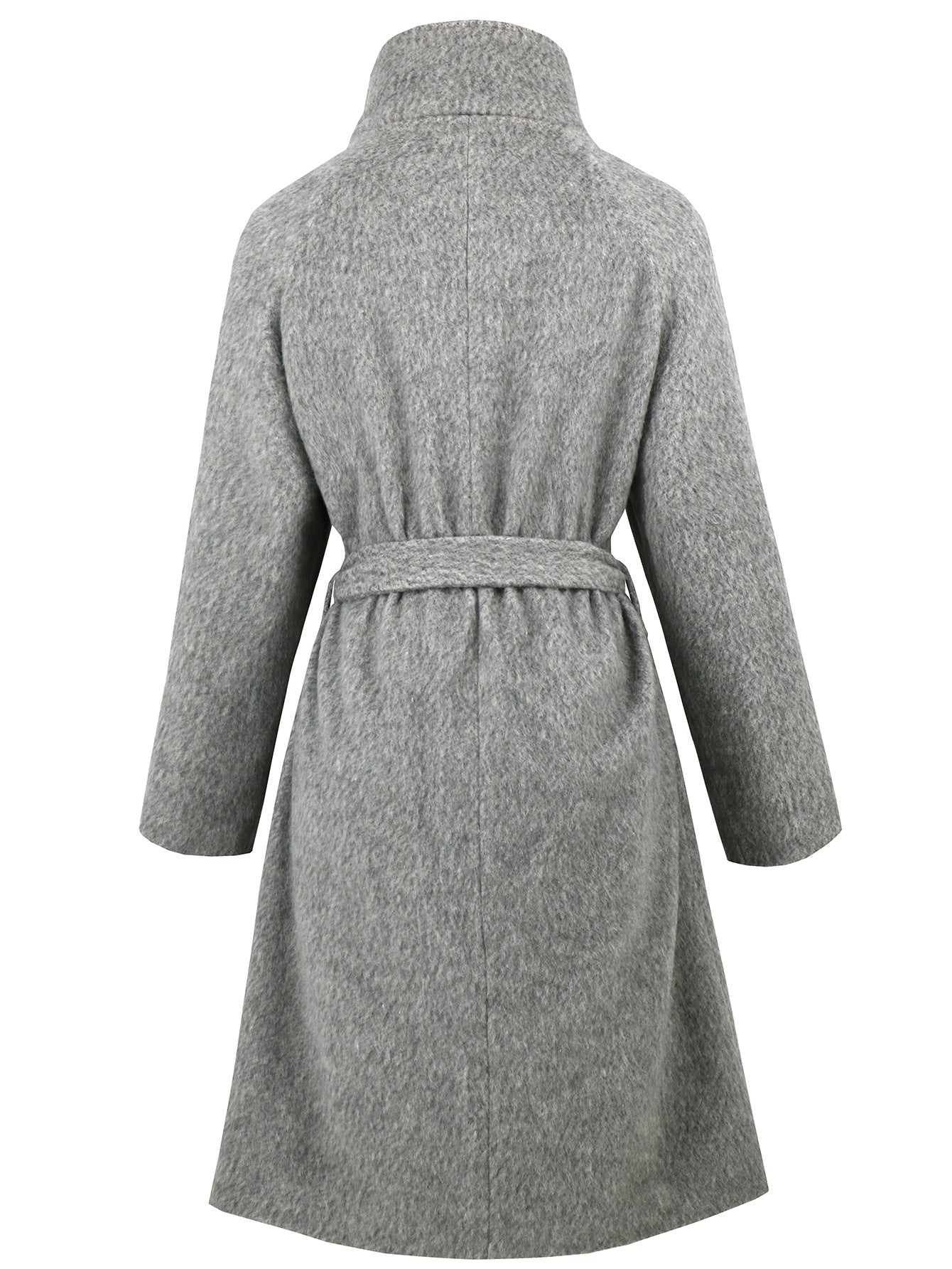 Gray belted wool coat from Comfy Slim Woolen Coat, a stylish addition to langry fashion