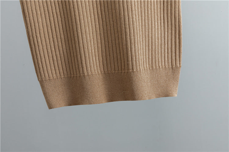 Middle East Elegant Cardigan Robe Knitted Wide Leg Pants Three Piece Set