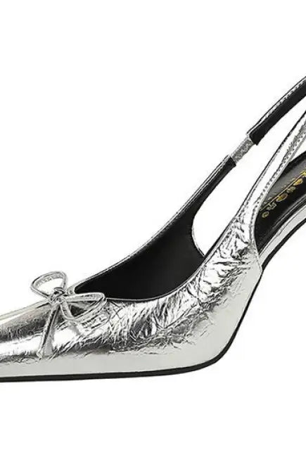 Cocktail Low Cut Back Strap High Heel