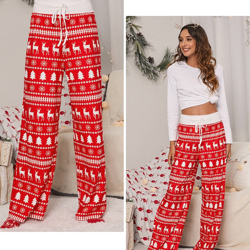 CASUAL TROUSERS LOOSE LACE-UP CHRISTMAS PANTS-VETEMENTS