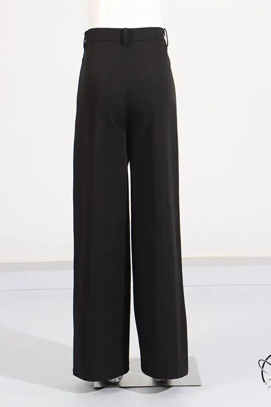 Black gorgeous wide leg pants in two-piece set