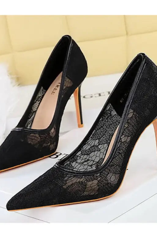 Skinny Night Club Mesh Stiletto High Heel Shoes