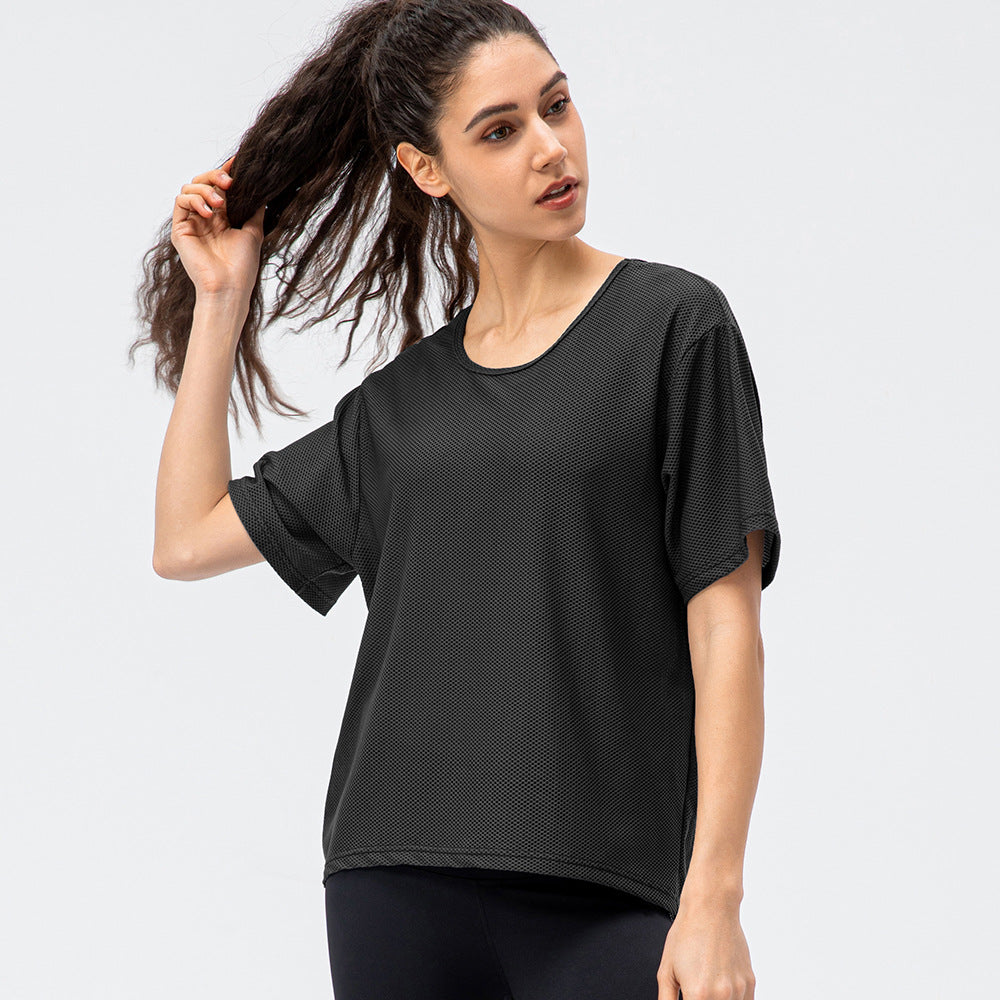 Breathable Round Neck t Shirt Running Casual Workout Top