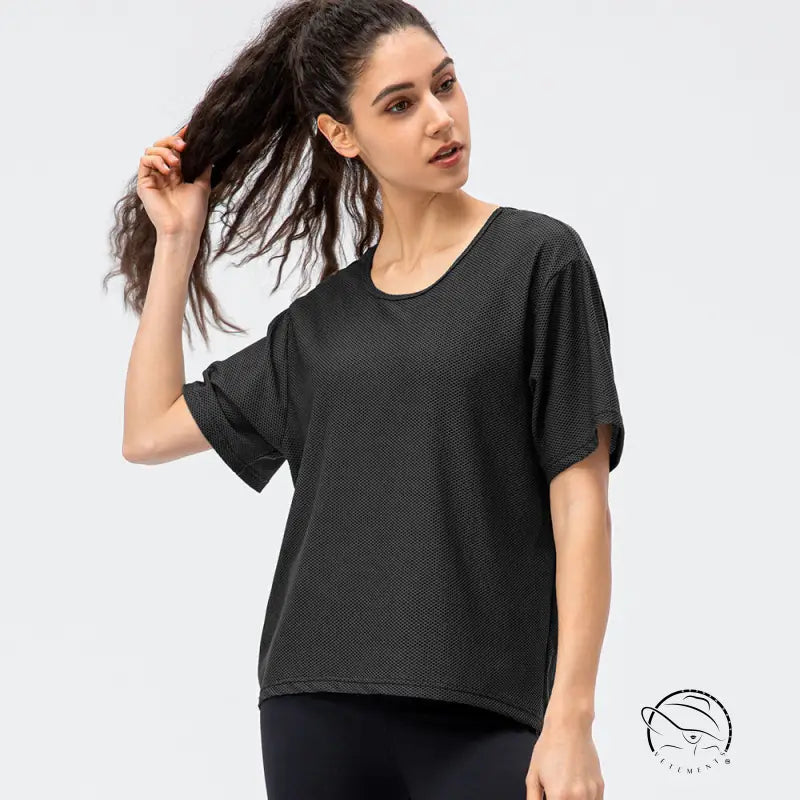 Breathable Round Neck t Shirt Running Casual Workout Top