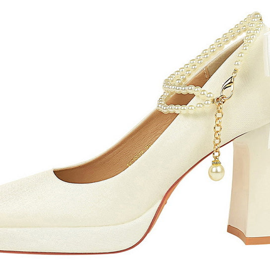 Square Toe Chunky Heel Waterproof High