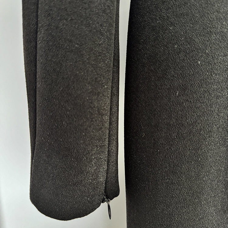 Autumn Winter Star Heavy Industry Beads Diamond Embedded Long Sleeve Mid Length Dress