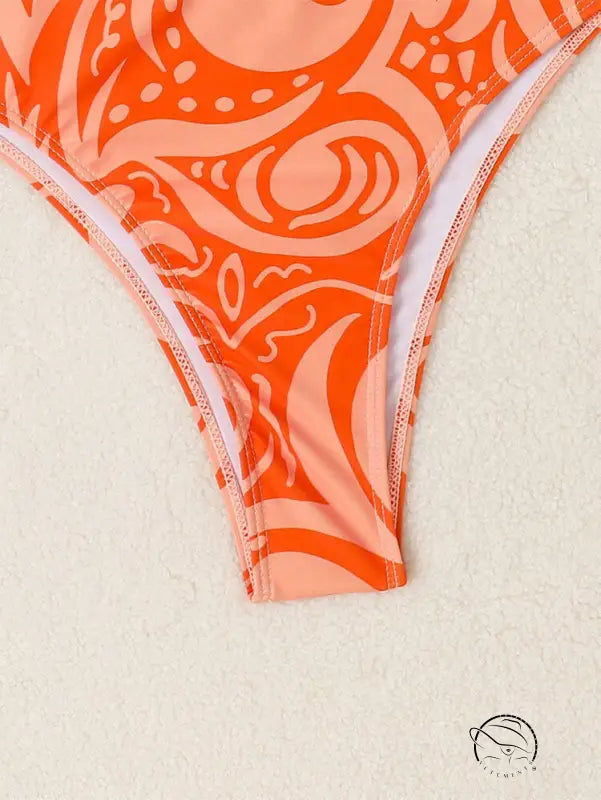 Bikini Swimsuit Printed Lace Up Spring Beach Women