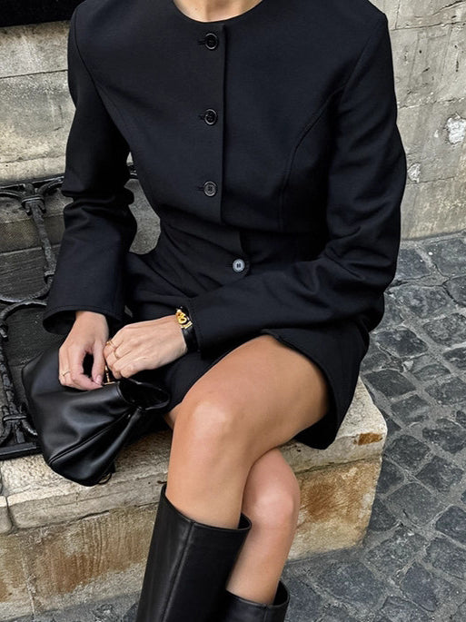 Niche Design Slim Fit a Line Elegant Blazer