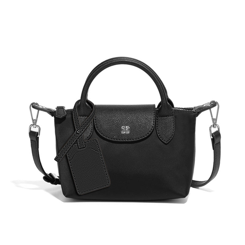 Black leather Mini All Match Shoulder Bag by Langry, ideal for fashion and ملابس