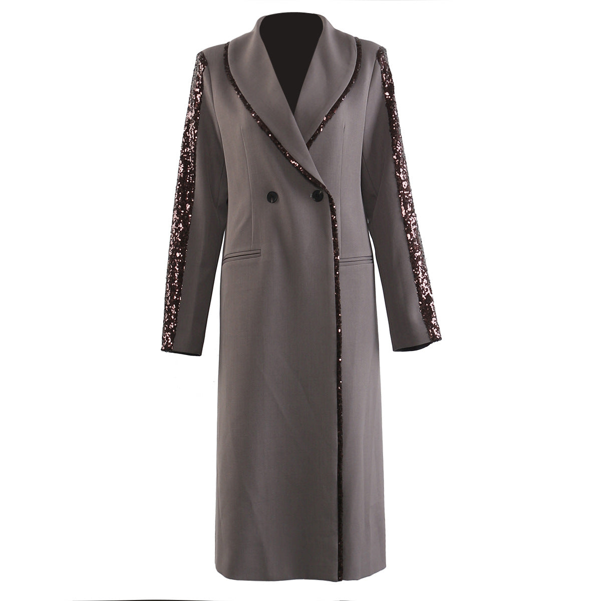 Early Autumn Heavy Stitching Mid Length Trench Coat
