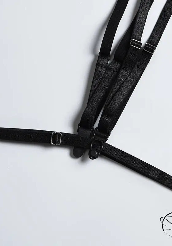 Hollow out Cutout Striped Cross Strap one Piece Lingerie Suit