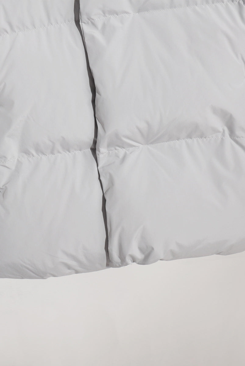 Padded light gray Cotton Coat Jacket by Langry, a stylish addition to modern fashion ملابس