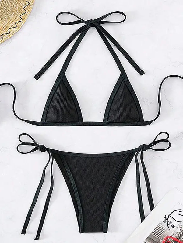 Bikini Lace Up Swimsuit Beach Spring for Women