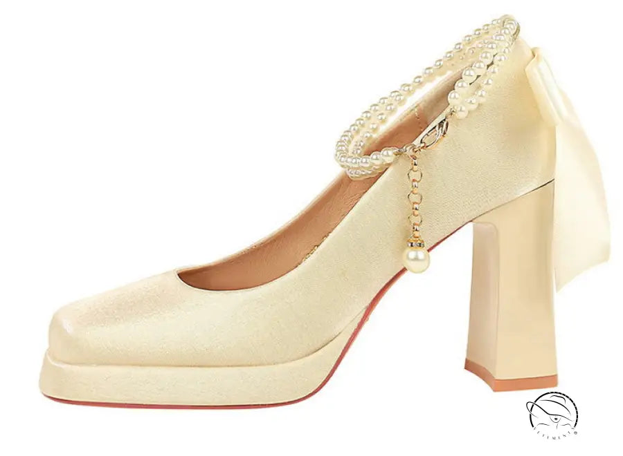 Square Toe Chunky Heel Waterproof High