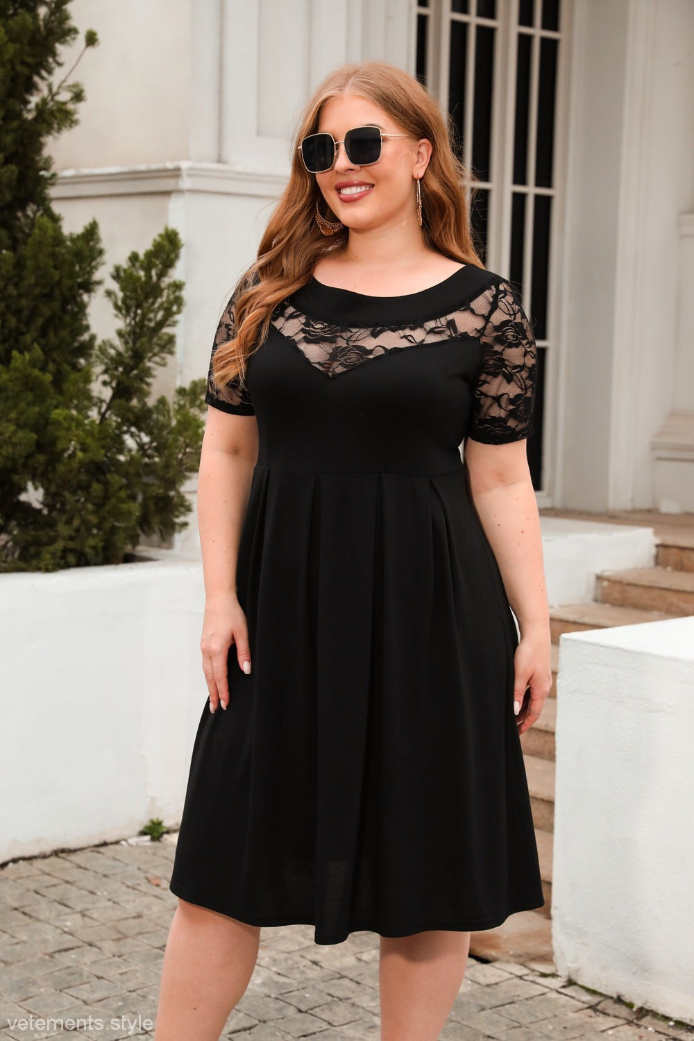 Cutout Loose Holiday Office Dress-VETEMENTS