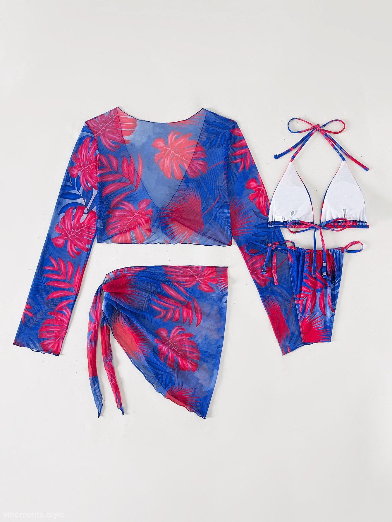 FOUR PIECE LACE UP SWIMSUIT-VETEMENTS