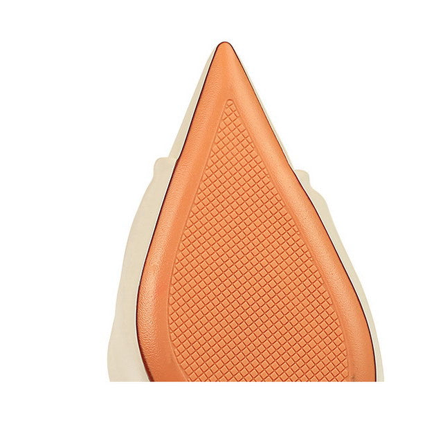 Langry fashion orange iron with textured soleplate and white handle for thinner stiletto heel