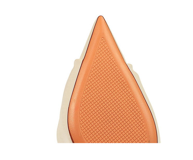 Langry fashion orange iron with textured soleplate and white handle for thinner stiletto heel
