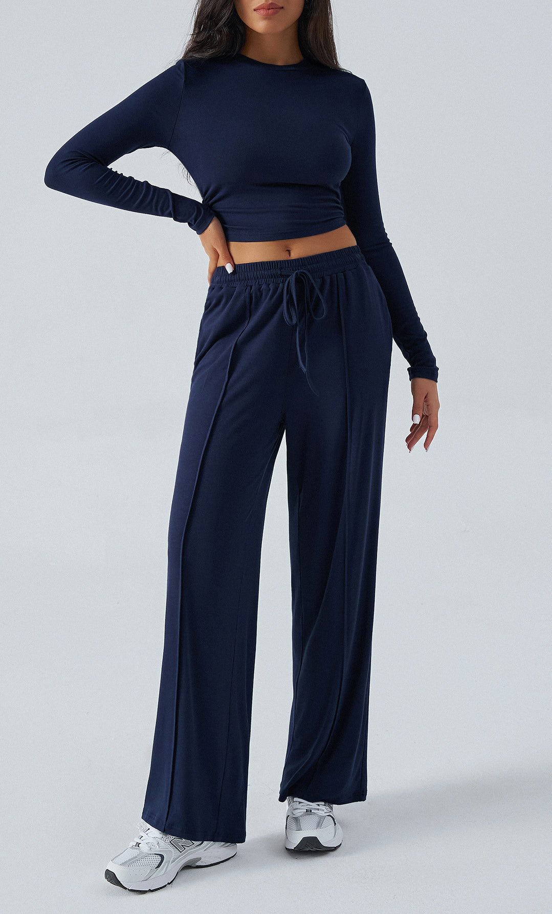 Winter Waist Tight Wide Leg Casual Pants