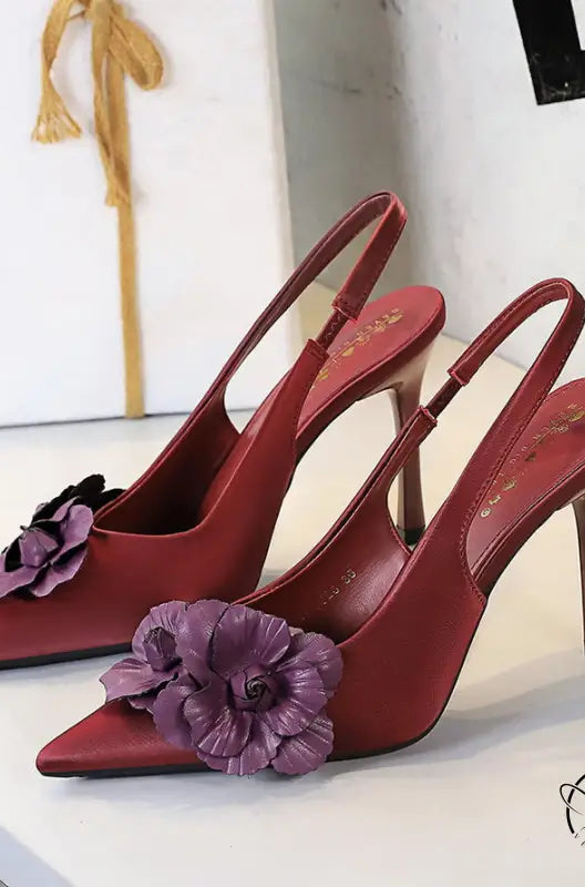 Cocktail Hollow out Cutout out Back Strap Pointed Stiletto Heel High