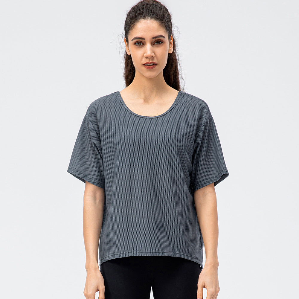 Breathable Round Neck t Shirt Running Casual Workout Top
