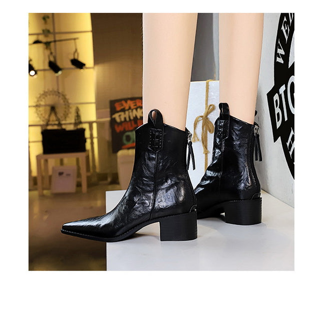 Retro Grip Pattern Winter Boots